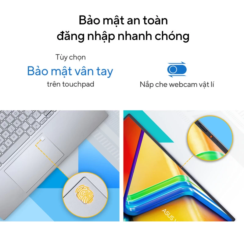 ASUS VivoBook 15 OLED A1505VA-L1491W Bàn phím fullsize trên laptop ASUS VivoBook 15