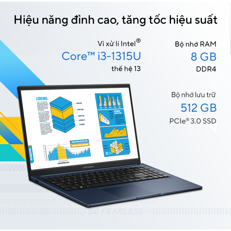 Hiệu năng đỉnh cao, tăng tốc hiệu suất đáp ứng nhu cầu học tập văn phòng.