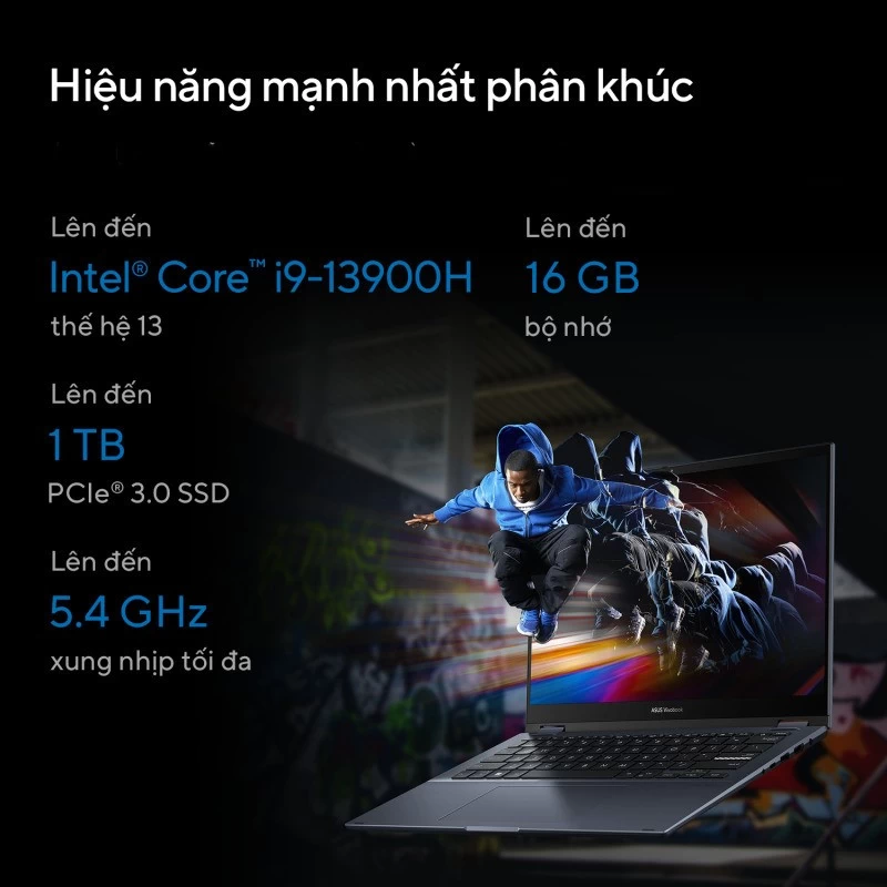 ASUS Vivobook S 14 Flip TP3402VA-LZ118W Chipset Intel Core thế hệ 13 mới nhất