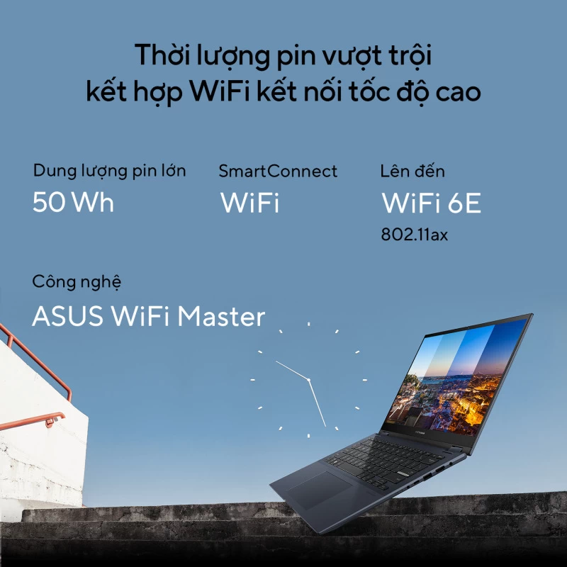ASUS Vivobook S 14 Flip TP3402VA-LZ118W Không gian hiển thị ấn tượng với công nghệ màn hình viền mỏng