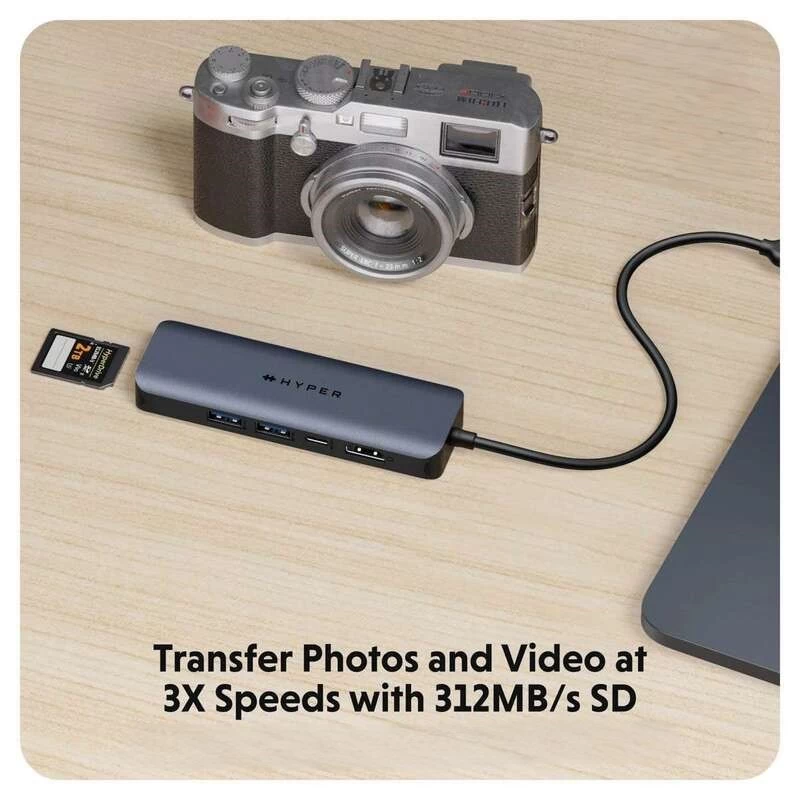 Hyperdrive Next 6-In-1 Port Usb-C Tăng tốc độ sạc nhờ Cổng Chuyển Hyperdrive