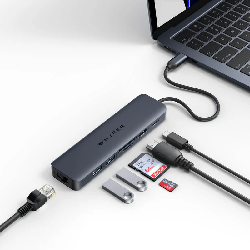 Kết nối Internet dữ liệu cùng Cổng Chuyển Hyperdrive Next 7-In-1 Port Usb-C
