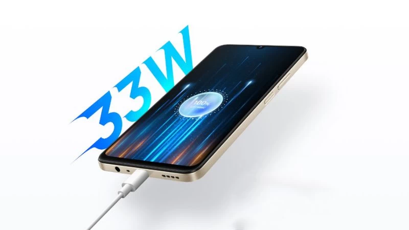 Thời lượng pin lớn và công nghệ sạc nhanh 33W. Thời lượng pin lớn và công nghệ sạc nhanh 33W.