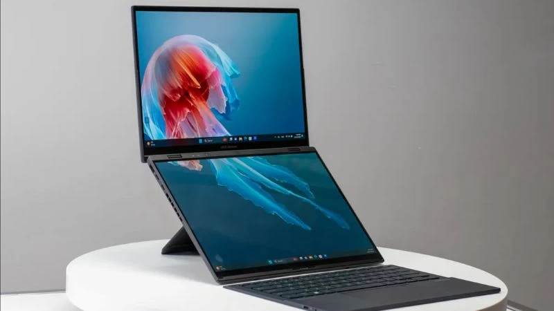 Thời lượng pin laptop ASUS Zenbook DUO lên tới 12 giờ. Thời lượng pin laptop ASUS Zenbook DUO lên tới 12 giờ.