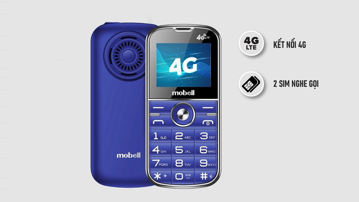 Điện thoại Mobell F209 4G với 2 sim 2 sóng và kết nối 4G cực nhanh chóng
