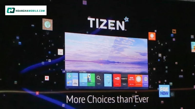Tizen là hệ điều hành được Samsung phát triển cho các dòng Smart Tivi của hãng Tizen là hệ điều hành được Samsung phát triển cho các dòng Smart Tivi của hãng