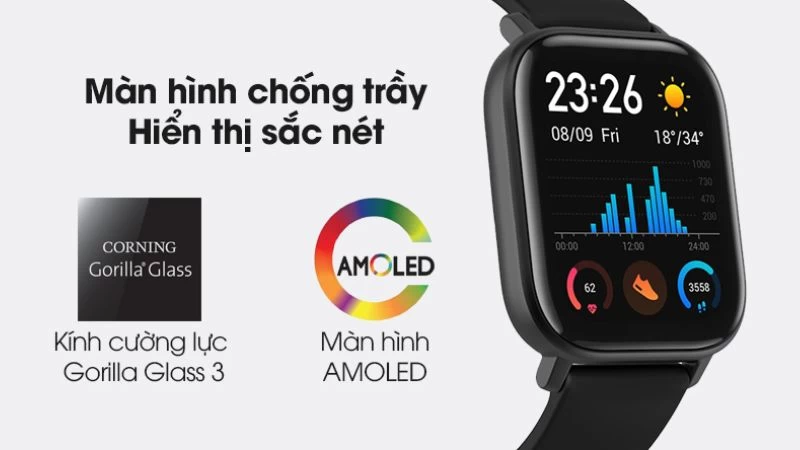 Đồng hồ Amazfit sở hữu màn AMOLED sắc nét Đồng hồ Amazfit sở hữu màn AMOLED sắc nét