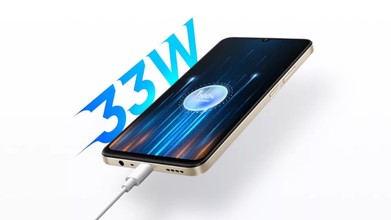 Sạc nhanh với 33W.
