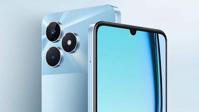 Realme màu xanh.