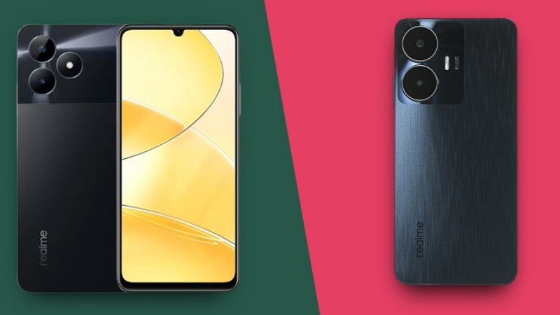 Màu đen của điện thoại Realme.