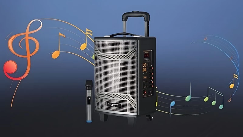 Loa kéo là loại loa có tính năng di động cao, thường có bánh xe và tay kéo giúp dễ dàng di chuyển Loa kéo là loại loa có tính năng di động cao, thường có bánh xe và tay kéo giúp dễ dàng di chuyển