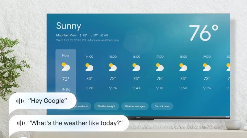 Smart Google Tivi 4K Coocaa 70 Inch 70Y72-12. Trợ lý ảo Google Assistant.