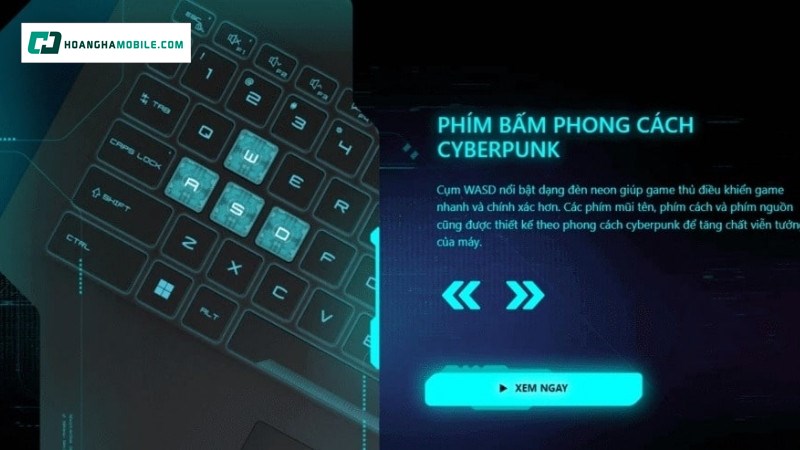 Bàn phím và bàn di chuột phong cách của laptop MSI Thin 15 B13UC-3247VN Bàn phím và bàn di chuột phong cách của laptop MSI Thin 15 B13UC-3247VN