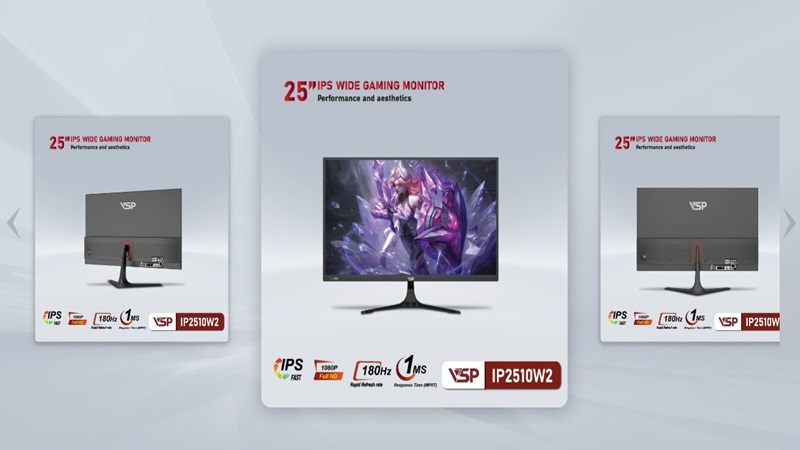 Màn hình VSP IP2510W2 24.5 inch viền mỏng.