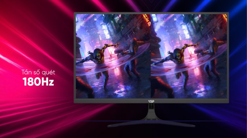 180Hz và thời gian phản hồi chỉ 1ms.
