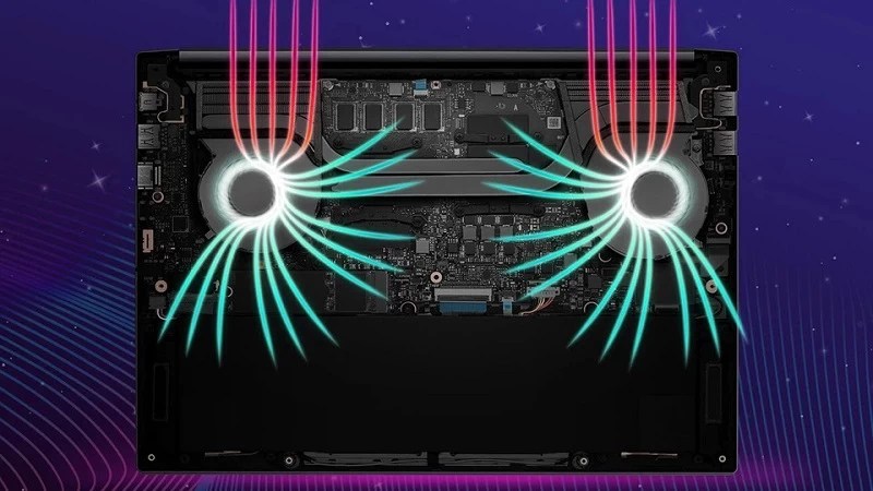 Hệ thống quạt kép và công nghệ ASUS IceCool Plus. Hệ thống quạt kép và công nghệ ASUS IceCool Plus.