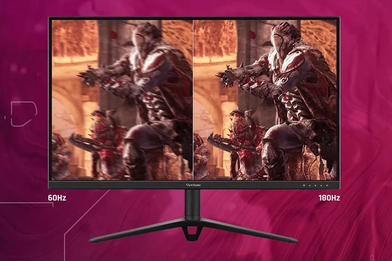 Sự khác biệt với tần số quét 180Hz. Sự khác biệt với tần số quét 180Hz.