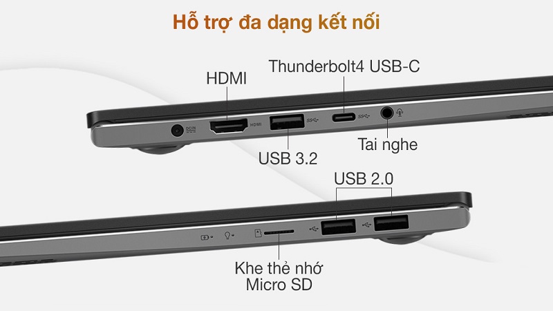 Trang bị nhiều cổng kết nối tiện lợi.