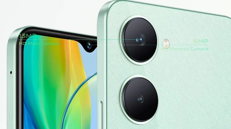 Camera chính 13 MP và camera phụ 0,08 MP. Camera chính 13 MP và camera phụ 0,08 MP.