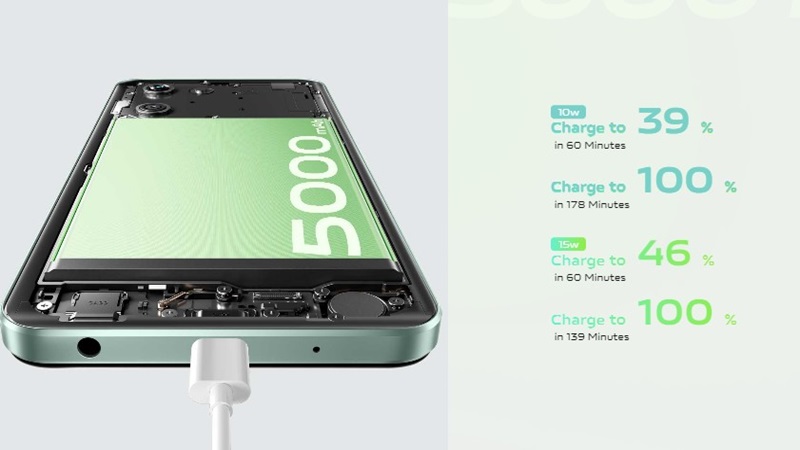 Viên pin 5000mAh.