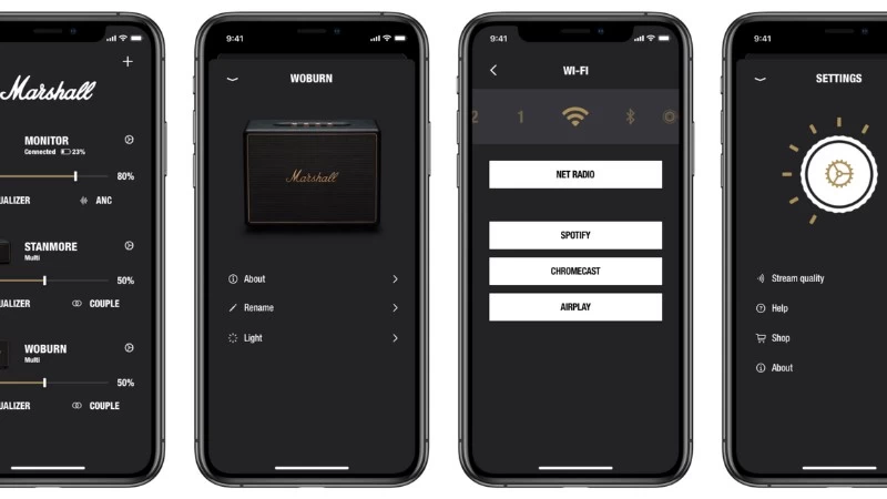 Ứng dụng Marshall Bluetooth. Ứng dụng Marshall Bluetooth.