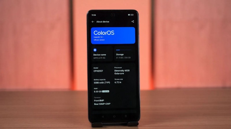 Hệ điều hành ColorOS giao diện đẹp mắt.