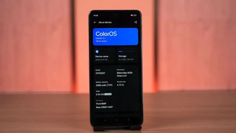 Hệ điều hành ColorOS giao diện đẹp mắt. Hệ điều hành ColorOS giao diện đẹp mắt.