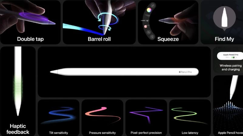 Đa dạng tính năng, thao tác cảm ứng dễ dàng với bút Apple Pencil Pro Đa dạng tính năng, thao tác cảm ứng dễ dàng với bút Apple Pencil Pro