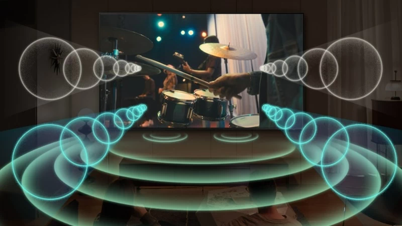 Samsung Smart Tivi QLED QA55Q80D được tích hợp hệ thống loa 2.2 kênh Samsung Smart Tivi QLED QA55Q80D được tích hợp hệ thống loa 2.2 kênh