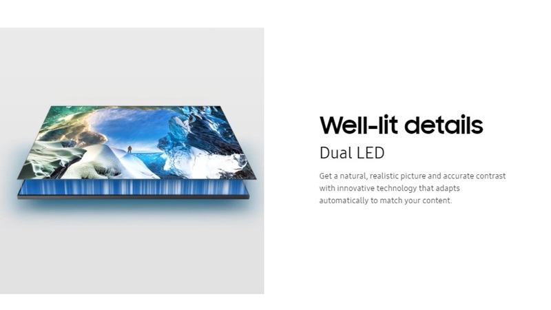 Samsung Smart Tivi QLED QA85Q70D còn có hệ thống chiếu sáng bên hông sử dụng Dual LED