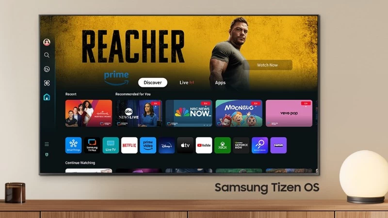 Samsung Smart Tivi UA98DU9000 trang bị hệ điều hành Tizen OS mượt mà, dễ sử dụng Samsung Smart Tivi UA98DU9000 trang bị hệ điều hành Tizen OS mượt mà, dễ sử dụng