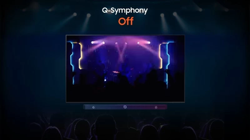 Samsung Smart Tivi UA98DU9000 sử dụng công nghệ âm thanh Q-Symphony Next Samsung Smart Tivi UA98DU9000 sử dụng công nghệ âm thanh Q-Symphony Next