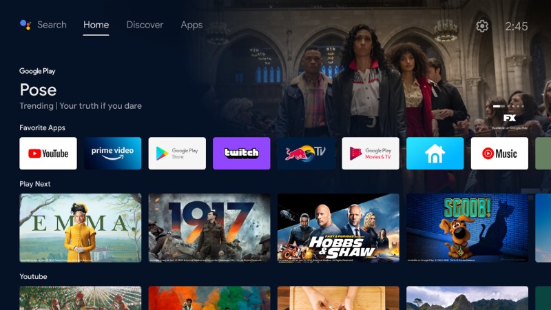 Hệ điều hành Google TV trên TCL Google Tivi 55P755 Pro