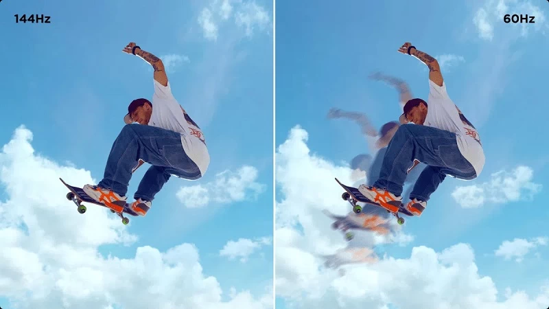 Tần số quét 144Hz. Tần số quét 144Hz.