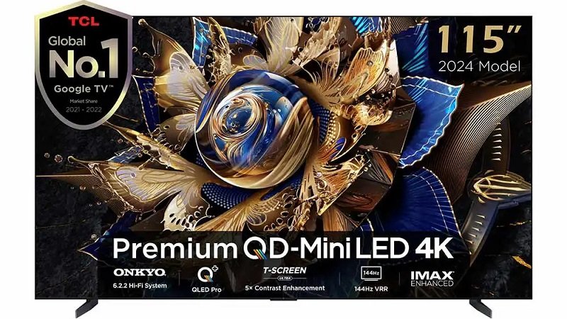 TCL Google Tivi QD-Mini LED 115X955Max được mệnh danh là chiếc TV lớn nhất thế giới, được TCL “trình làng” vào năm 2024