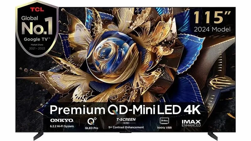 TCL Google Tivi QD-Mini LED 115X955Max được mệnh danh là chiếc TV lớn nhất thế giới, được TCL “trình làng” vào năm 2024 TCL Google Tivi QD-Mini LED 115X955Max được mệnh danh là chiếc TV lớn nhất thế giới, được TCL “trình làng” vào năm 2024