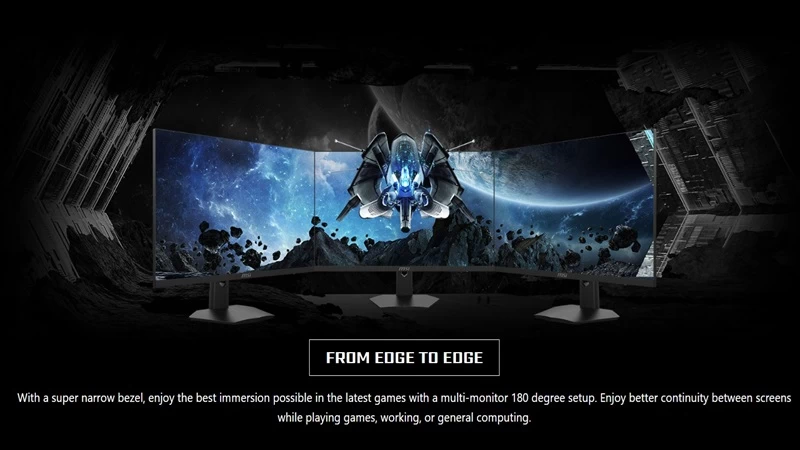 Không gian hiển thị rộng mở trên màn hình MSI G274F Không gian hiển thị rộng mở trên màn hình MSI G274F