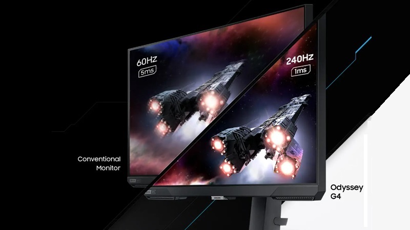 Ưu điểm đáng chú ý nhất của màn hình Samsung LS27BG400EEXXV chính là tần số quét có thể đạt cực đại lên đến 240Hz