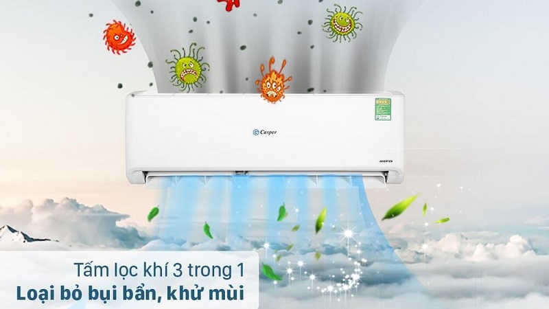 Lọc bụi và khử mùi hiệu quả.