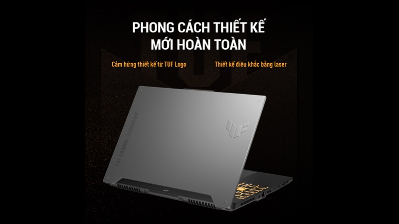 Thiết kế laptop mạnh mẽ, bền bỉ.