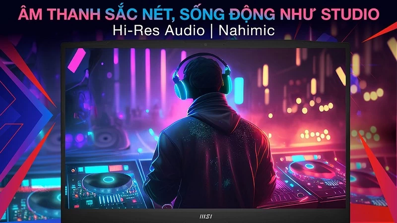 Đắm chìm trong không gian âm thanh tuyệt hảo của laptop MSI Katana 15 B13VFK-676VN Đắm chìm trong không gian âm thanh tuyệt hảo của laptop MSI Katana 15 B13VFK-676VN