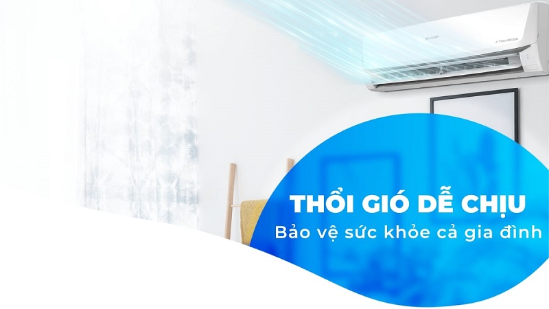 Cơ chế thổi gió lên xuống.