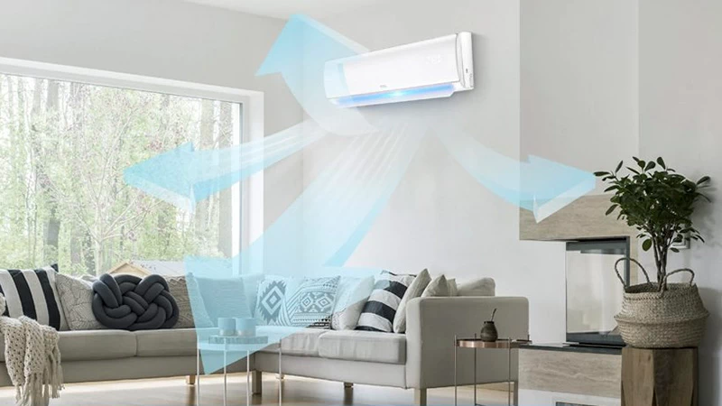 Chế độ gió điều khiển lên xuống tự động. Chế độ gió điều khiển lên xuống tự động.