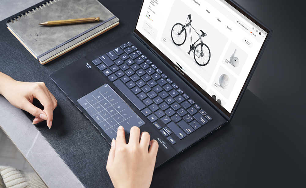 Laptop ASUS Zenbook 14 OLED UX3405MA-PP151W được trang bị bàn touchpad mượt mà