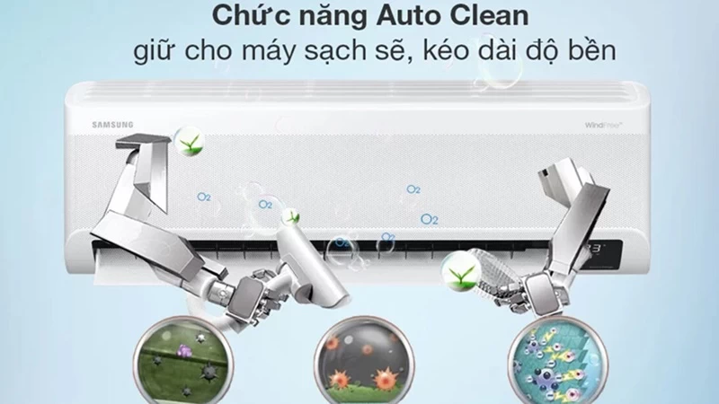 Khả năng làm sạch tự động. Khả năng làm sạch tự động.