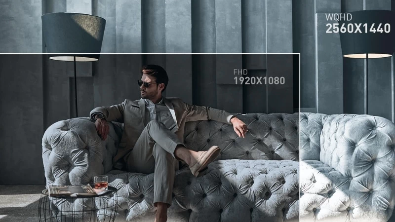 Độ phân giải QHD 27 inch. Độ phân giải QHD 27 inch.