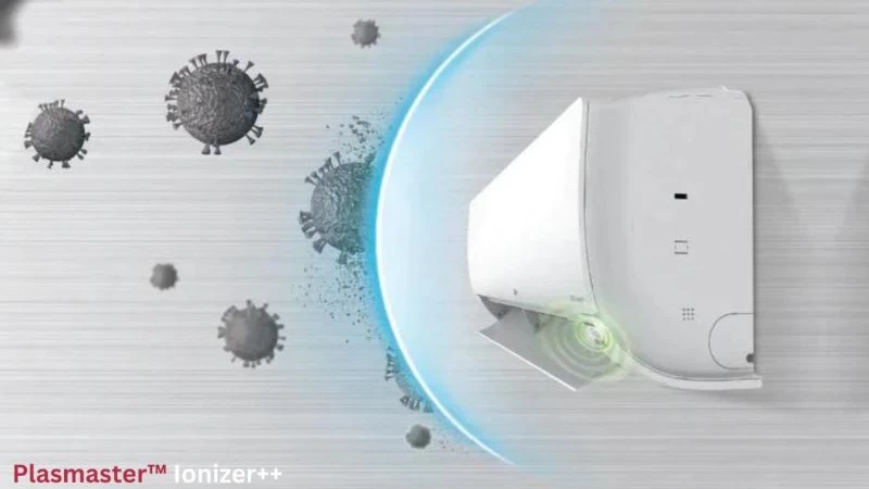 Máy lạnh LG Inverter 12.000 BTU (1.5 HP) V13API1 còn được trang bị công nghệ Plasmaster Ionizer++ Máy lạnh LG Inverter 12.000 BTU (1.5 HP) V13API1 còn được trang bị công nghệ Plasmaster Ionizer++