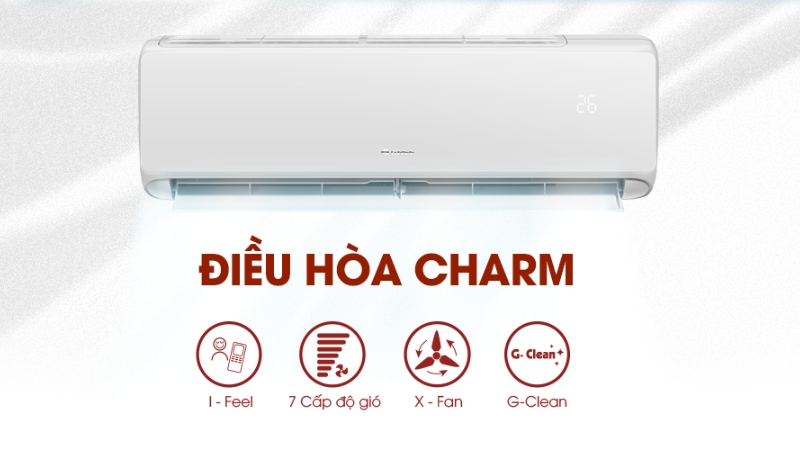 Gree Inverter 1.5 HP CHARM12CI là dòng sản phẩm điều hòa hiện đại với thiết kế tinh gọn và sở hữu nhiều công nghệ tiên tiến