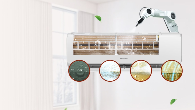 Gree Inverter 1.5 HP CHARM12CI có tuổi thọ cao nhờ các chất liệu bền bỉ và khả năng tự làm sạch