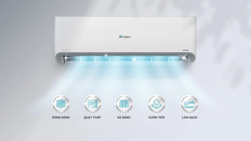 Điều hòa Casper Inverter 21.500 BTU (2.5 HP) GC-24IS35 có chế độ tự làm sạch iClean độc quyền để đảm bảo sức khỏe gia đình Điều hòa Casper Inverter 21.500 BTU (2.5 HP) GC-24IS35 có chế độ tự làm sạch iClean độc quyền để đảm bảo sức khỏe gia đình